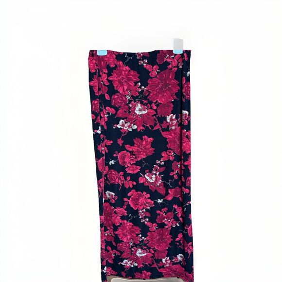 Jaclyn Smith Classic Vintage Y2K Floral Red/Black  Maxi Skirt Size S Whimsigoth - Picture 1 of 10